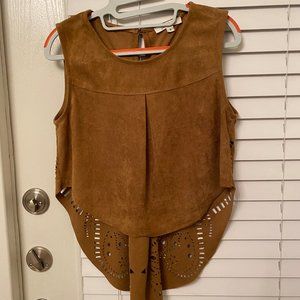 De NOVO faux suede camel Tank